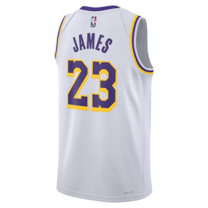 Nike NBA LA Lakers LeBron James Association Edition Swingman Jersey ''White''