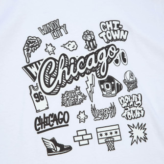 M&N NBA Chicago Bulls Doodle T-Shirt ''White''