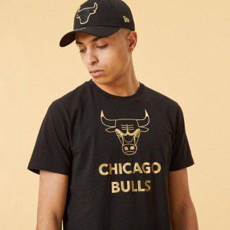 New Era Chicago Bulls Metallic Logo T-Shirt ''Black''