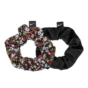 Nike Gathered 2-Pack Womens Hair Ties ''Floral/Black''