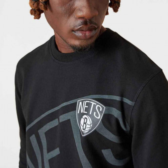 New Era Washed Graphic Brooklyn Nets Sweatshirt ''Black''