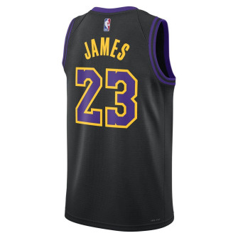 Nike NBA City Edition Los Angeles Lakers LeBron James Jesrey ''Black''