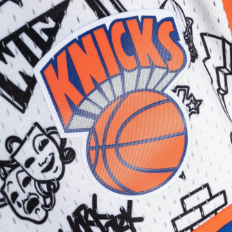 M&N NBA New York Knicks Doodle 1991-92 Swingman Shorts ''White''