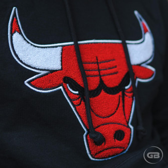M&N NBA Chicago Bulls Chenille Logo Hoodie ''Black''