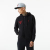 New Era NBA Chain Stitch Chicago Bulls Zip-Up Hoodie ''Black''