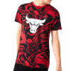 New Era Oil Slick Print Chicago Bulls T-Shirt ''Red''