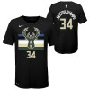 Nike NBA Giannis Antetokounmpo Milwaukee Bucks T-Shirt ''Black''