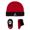 Air Jordan Baby Hat And Booties Set ''Red/Black''