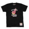 M&N NBA Miami Heat Worn Logo T-Shirt ''Black''