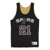 M&N San Antonio Spurs All Star 2003-04 Tim Duncan Reversible Mesh Tank ''Black/Gold''