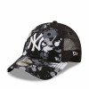 New Era Splatter Print New York Yankees 9Forty Kids Trucker Cap ''Black'' (6-12 YRS)