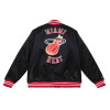 M&N NBA Miami Heat Heavyweight Satin Jacket ''Black''